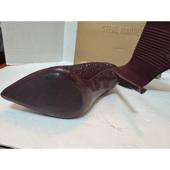 Steve Madden Women's Maxwelle Ankle Boot Burgundy size 10 new - Picture 7 of 10